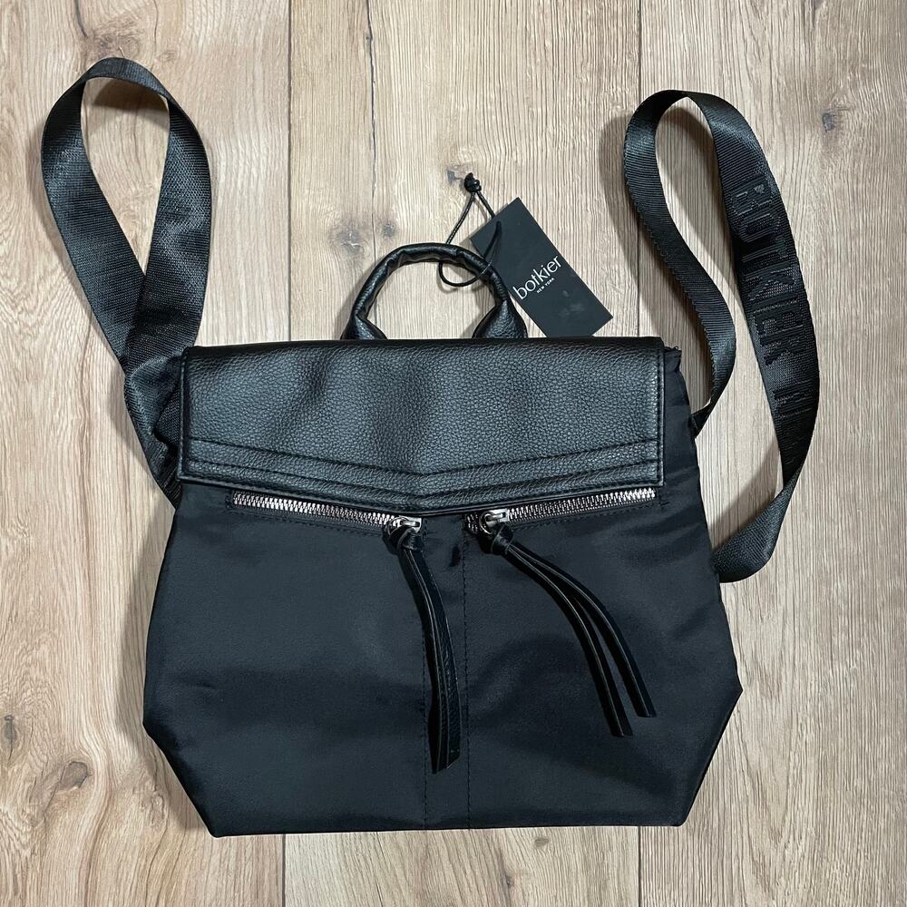Botkier New York Trigger Black Backpack Women Adjustable Straps Bag New